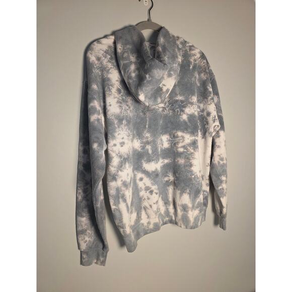 Artist Union Clothing Co Adult Medium tie-dye Hoodie Sweatshirt Grey White Cozy - Picture 2 of 8